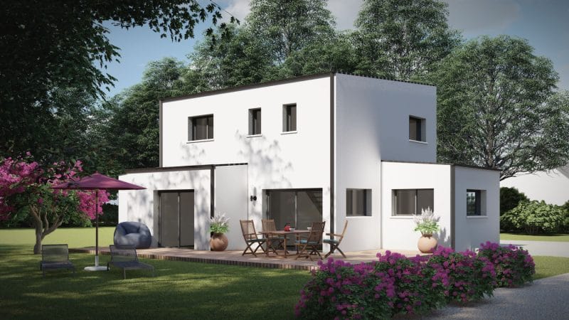 Maison contemporaine jardin