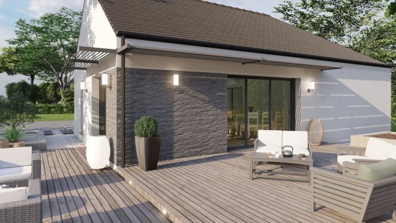 Terrasse maison plain pied