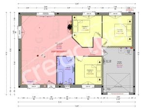plan plain pied 3 chambres