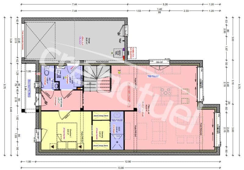 Rez de chaussée plan maison