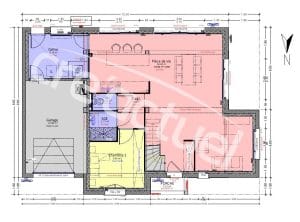 Plans Rez de chaussee maison moderne