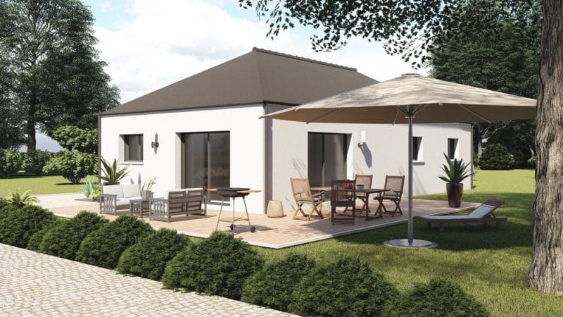 jardin plain pied maison neuve