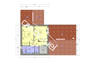 plan étage maison tuiles