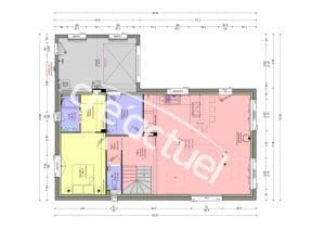 plan rdc maison tuiles