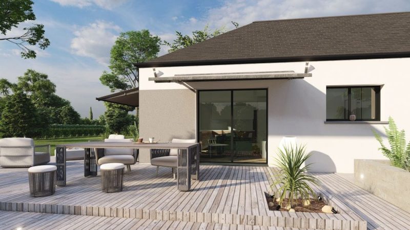 Plain pied arriere 75m²