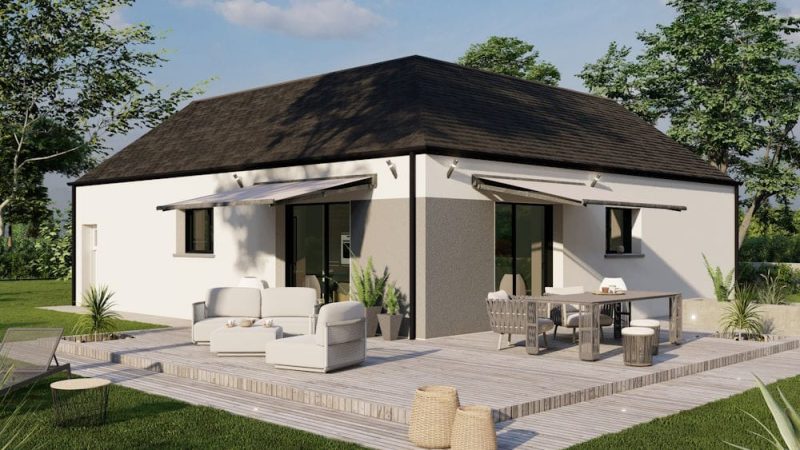 Plain pied et terrasse 75m²