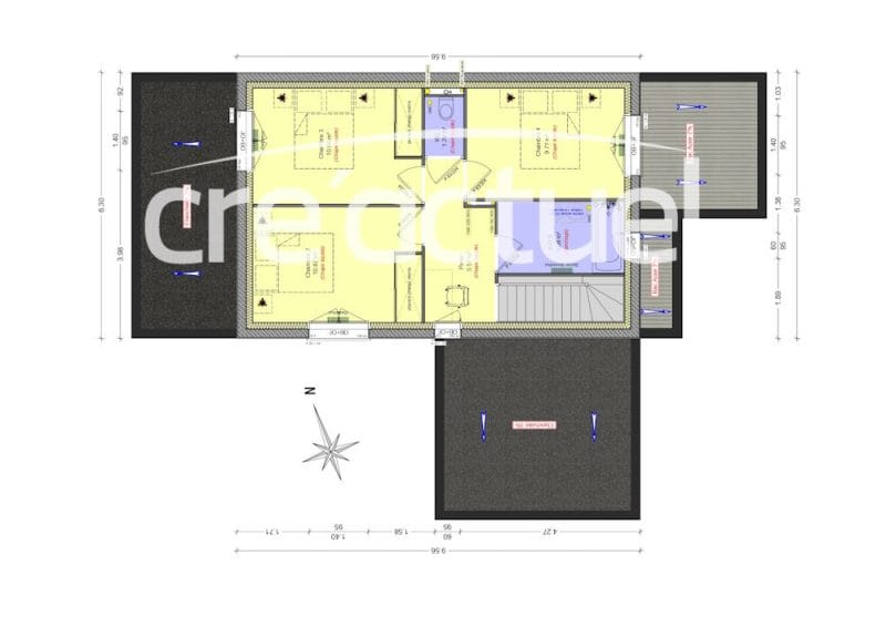 Plan étage maison neuve