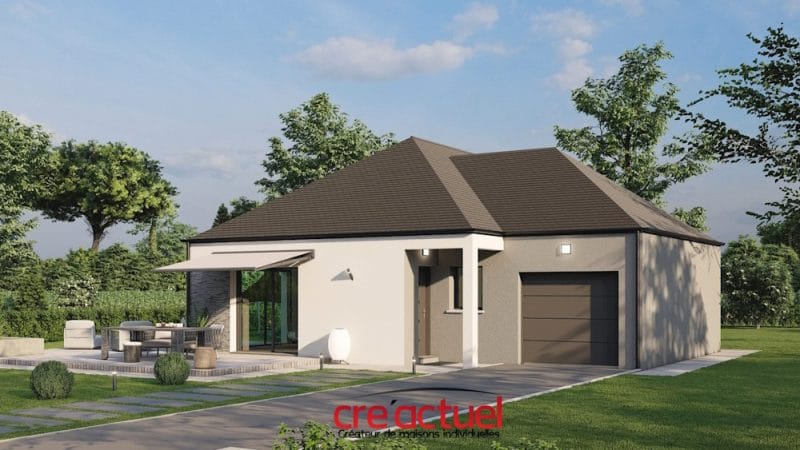 Façade maison plain-pied RE2020