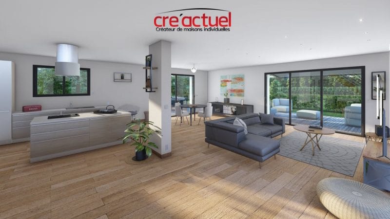 Vue séjour maison neuve