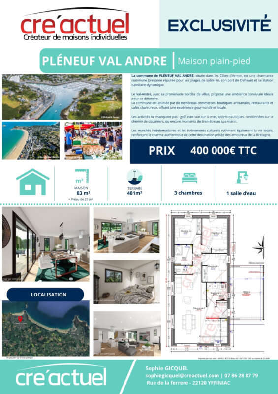 Construction de maison neuve à Pléneuf Val André
